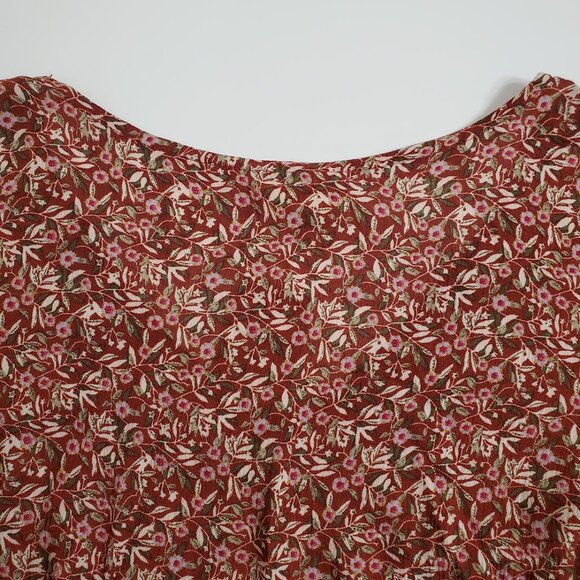 Natural Life Womens Maxi Tiered Dress L Mixed Print Half Sleeve Floral B… - Picture 9 of 11